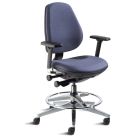 BioFit MVMT Pro Series Desk Height Chair with Black Reinforced Nylon Base, Fabric