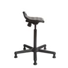 Cramer Rhino High-Height Sit/Stand Stool, Black Urethane, 5 Star Base