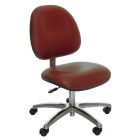 Industrial Seating Series 20M Desk Height ESD Chair with Medium Waterfall Seat & Polished Aluminum Base, Dissipative Vinyl 