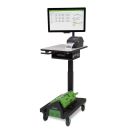 Newcastle Systems Apex Series Electric Height-Adjustable Ergonomic Mobile Powered Workstation with Nucleus&reg; Power Swap System, 19" x 24.75"