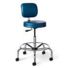 CL35 Exam Room Stool with Tubular Chrome Base