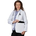 Fashion Seal® 419 Twill Consultation Unisex Lab Coat with 2 Inner & 2 Outer Oversized Pockets, White