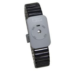 SCS 2385  Medium Black Metal Dual Conductor Wrist Strap with 3.4mm Plug 