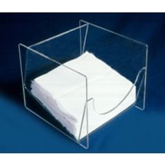 AK, LTD. AK-105-L Acrylic Countertop Wipe Holder with Lid, 10" x 10" x 7.5"