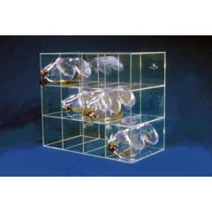 AK, LTD. AK-237 Acrylic Goggle Holder with 12 Slots, 8" x 14" x 12" 