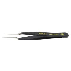 Aven Tools 18023ARS Artis MM-SA ESD-Safe Stainless Steel Tweezers with Fine Tips, 4.75" OAL