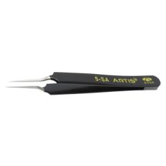 Aven Tools 18062ARS Artis 5-SA ESD-Safe Stainless Steel Tweezers with Flat Tips, 4.5" OAL