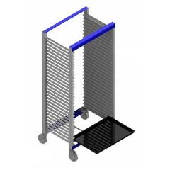 CWS1218-E Side Load Welded Tray Cart with 15 Slots, 12" x 18" x 38"