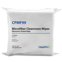 CleanPro&reg; CPMF99 Microfiber Cleanroom Wipes, Flat Packed