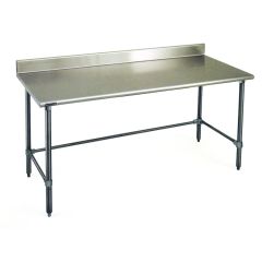 Eagle Deluxe Series Stainless Steel Table with 4" Backsplash & Tube Base