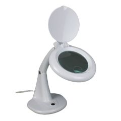 Eclipse Tools MA-1013MA LED Magnifier Lamp with 3 Diopter Lens, 12 Diopter Insert & Weighted Base, White