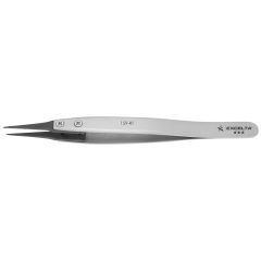 Excelta 159-RT Three Star 5.00" Straight Very Fine Point Replaceable Tip Carbofib Tweezer