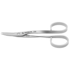 Excelta 356 &#9733;&#9733;&#9733; Medical-Grade Scissors with Curved Flat, Fine, Sharp Pointed Blades, 4.027" OAL