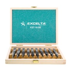 Excelta KST-10-SE 10-Piece &#9733; Anti-Magnetic Neverust&reg; Stainless Steel Tweezers Kit, includes Wooden Case