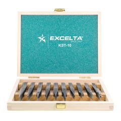 Excelta KST-10 10-Piece &#9733;&#9733;&#9733; Swiss-Made Anti-Magnetic Neverust&reg; Stainless Steel Tweezers Kit, includes Wooden Case