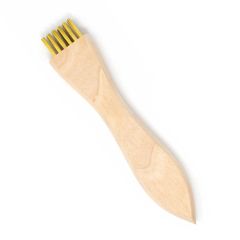 Gordon Brush WA12B Applicator Brush with 0.5" Brass Bristles, 0.006" dia. Trim & Hardwood Handle, 4.9375 OAL