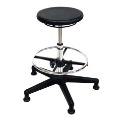 Industrial Seating ARU100 Cleanroom Stool with Polished Aluminum Base, Polyurethane