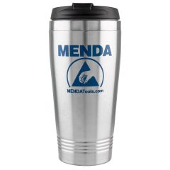 Menda 35893 16 oz. ESD-Safe Stainless Steel Drinking Cup with Screw-On Lid