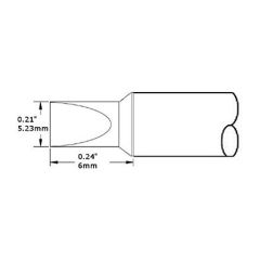 500 Series Extended Life 30&deg; Chisel Solder Cartridge, 1.8 x 10mm