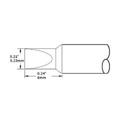 600 Series Extended Life 30&deg; Chisel Solder Cartridge, 1.8 x 10mm