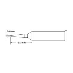 Metcal GT6-CN1505A-PK Conical Sharp Soldering Tip, 0.5 x 15mm