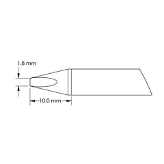 40&deg; Chisel Solder Cartridge, 1.8 x 10mm