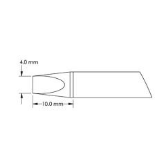 40&deg; Chisel Solder Cartridge, 4.0 x 10mm