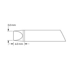 Power 60&deg; Chisel Solder Cartridge, 4.0 x 6.0mm