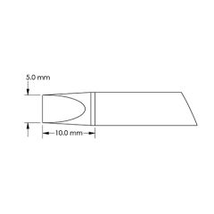 40&deg; Chisel Solder Cartridge, 5.0 x 10mm