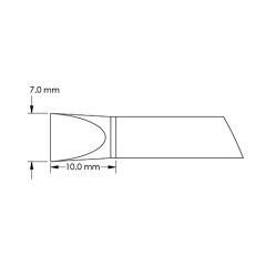 40&deg; Chisel Solder Cartridge, 7.0 x 10mm