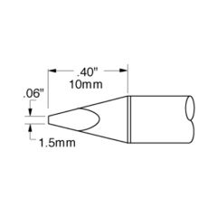 700 Series 30&deg; Chisel Solder Cartridge, 1.5mm