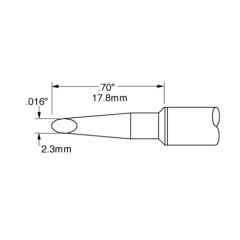 700 Series Hoof Rework Cartridge, 2.3mm