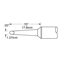 700 Series Hoof Rework Cartridge, 1.27mm