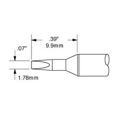 700 Series Chisel Solder Cartridge, 1.78mm