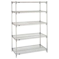 Metro 5A337C Chrome Super Adjustable&trade; 5-Shelf Wire Shelving Rack, 18" x 36" x 74" 