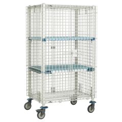 Metro MQSEC53DE MetroMax Q Security Cart with Braking Casters, Fits 24" x 36" Shelves