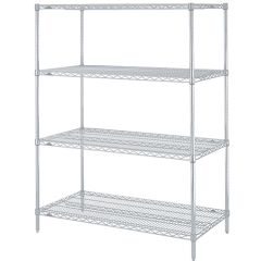 18" x 36" x 63" Chrome Wire Shelving Unit with 4 Super Erecta&reg; Wire Shelves