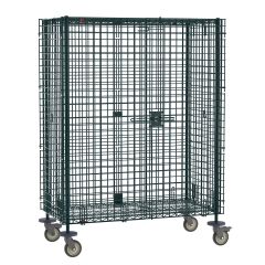 Metro SEC53VK3 Metroseal&reg; Green Security Cart, Polymer Casters, fits 24" x 36" Shelves