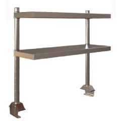 Metro TableWorx&trade; Riser with (2) Rear Cantilevered Type 316 Solid Stainless Steel Shelves
