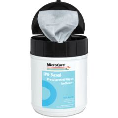 MicroCare MCC-BACW 100% Isopropyl Alcohol (IPS) Surface & Stencil Cleaner Wipes, 8" x 5" (Case of 12 Tubs, 50 per Tub)