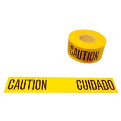 MicroNova BT200-3YE "CAUTION" Barrier Non-Adhesion Cleanroom Marking Tape, Yellow, 3" x 1,000' Rolls (Case of 12)