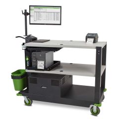 Newcastle PC Series Heavy-Duty Computer Cart for 100AH Power Package, 26" x 48" x 43"