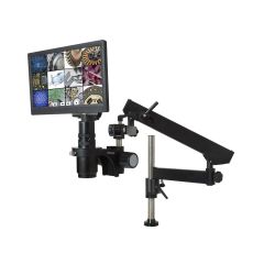 OC White TKSS-AF-FA-A Super-Scope&reg; AF+ Intelligent Autofocus Video Inspection System with Articulating Arm, 12" Monitor & Fiber-Optic Annular Ring Light