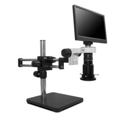 MAC3 Ergonomic Inspection System with High Intensity LED Ring Light, Double Arm Boom Stand & 1080p Camera