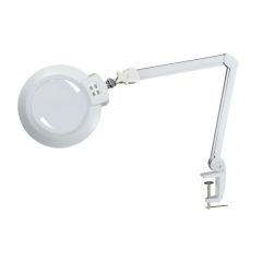 Scienscope ML7-5D-30 Adjustable LED Magnifier Lamp with 7" Round, 5 Diopter Lens & C-Clamp, White