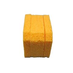 SIR S50-P4 Solder Tip Cleaning Sponges with Cut Corners, 2.75" x 3.2" x 5/8" (Pack of 4)