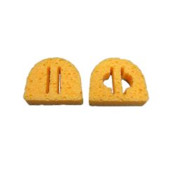 SIR S559-P10 Solder Tip Cleaning Sponges with 2 Slits & Knockouts, 2.2" x 2" (Pack of 10)