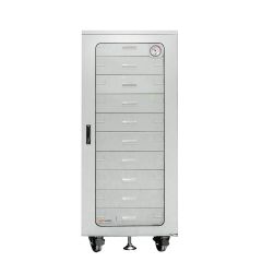 StatPro XUSTJGD1000-CM Executive Filing Series Dry Cabinet with Glass Door & 10 Drawers, 30.3" x 26.6" x 64.8"