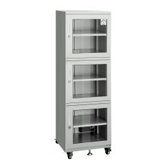 StatPro XUSTLAD700-CM Professional & Spacious Series Dry Cabinet with 3 Chambers & Glass Doors, 26" x 23.6" x 76"