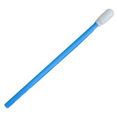 Teknipure TS-FMD-3E TekniSwab Microdenier Microfiber Covered Foam ESD Swab with Double Layer, Small Round Head & Blue ESD Handle, 3" Long (Case of 1,000)